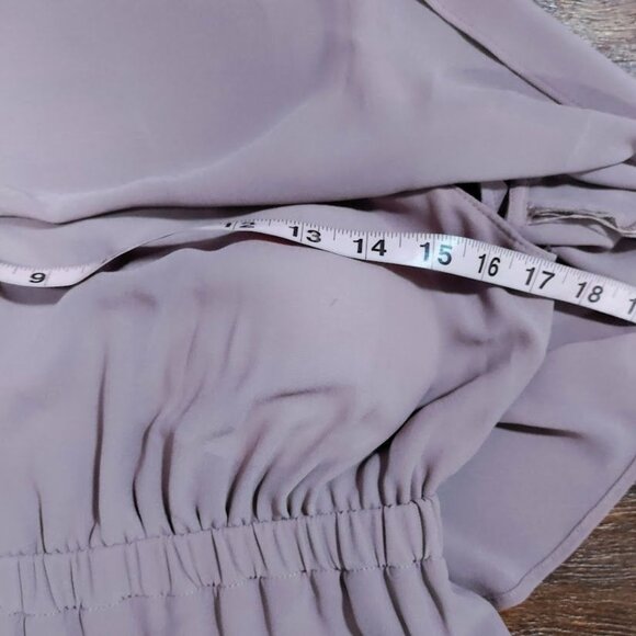 Show Me Your MuMu Caitlin Ruffle Maxi Dress Antique Rose Chiffon Boho Whimsy Fes - Picture 9 of 14